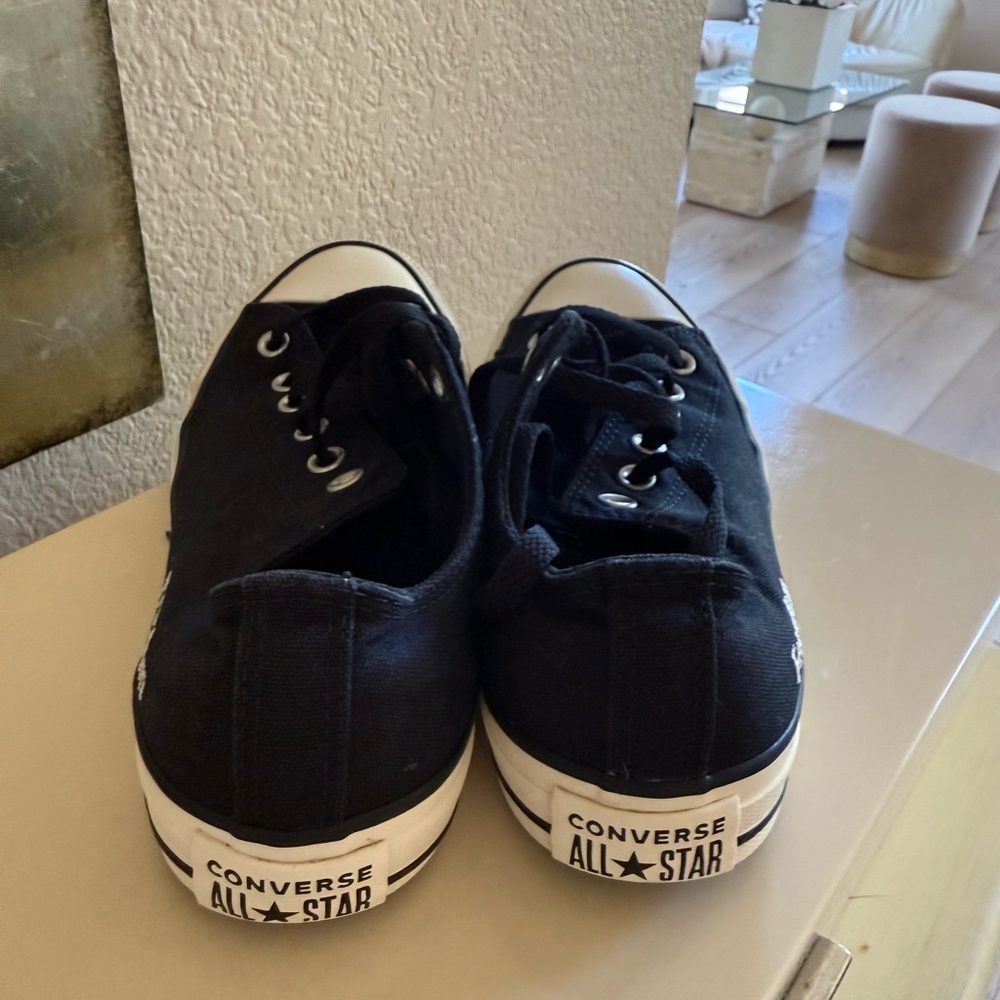 Customized Converse Chuck Taylor Freedom All Stars Black Canvas Sneakers Size 9 - Picture 3 of 5